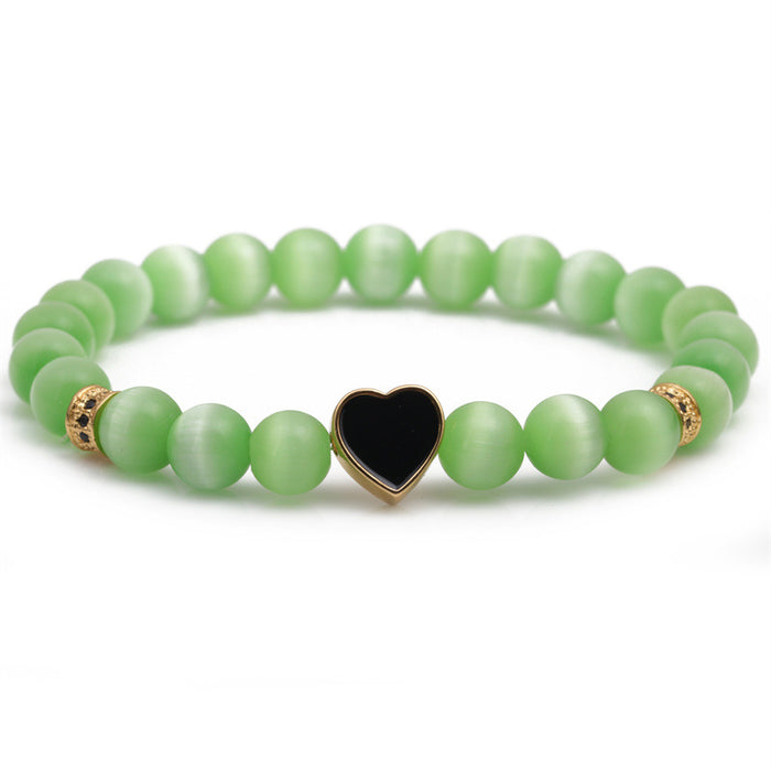 Wholesale Opal Beaded Heart Bracelet MOQ≥2 JDC-BT-ML060