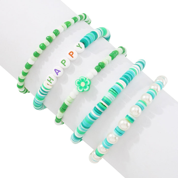 Wholesale Bracelet Clay Imitation Pearl Resin Christmas JDC-BT-QianDi002