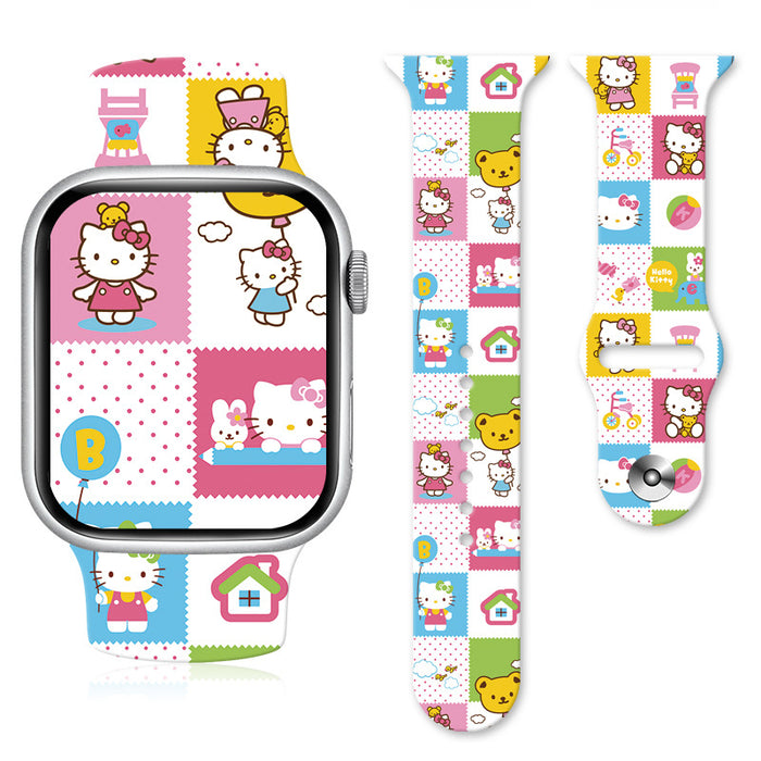 Wholesale Cartoon Silicone Strap Suitable for Apple Watch Strap (S) JDC-WD-NuoQi007