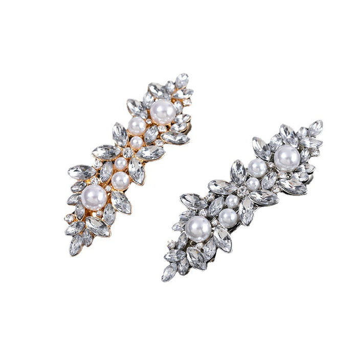 Wholesale Hair Clips Alloy Rhinestone Super Flash Clip Duck Bill MOQ≥2 JDC-HC-Jingjie008