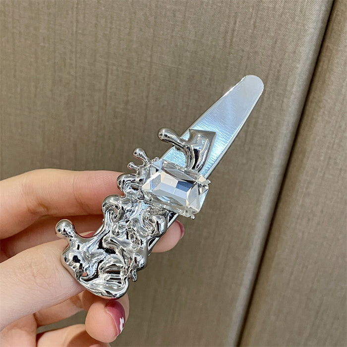 Wholesale Hair Clips Alloy Zircon Duckbill Clip Water Drop Design Sense JDC-HC-DDSL002