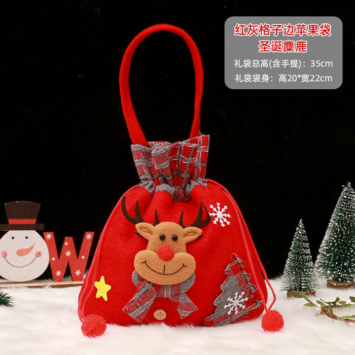 Wholesale Gift Box Christmas Apple Bag Round Bunch Mouth Gift Bag MOQ≥2 JDC-GB-QiaoC002