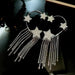 Jewelry WholesaleWholesale Pentagram Tassel Chain Alloy Ear Hook JDC-ES-Gmai005 Earrings Gmai %variant_option1% %variant_option2% %variant_option3%  Factory Price JoyasDeChina Joyas De China