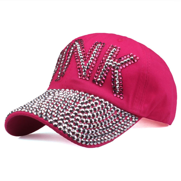 Wholesale Diamond Baseball Cap PINK Letter Peaked Cap MOQ≥2 JDC-FH-TMa004