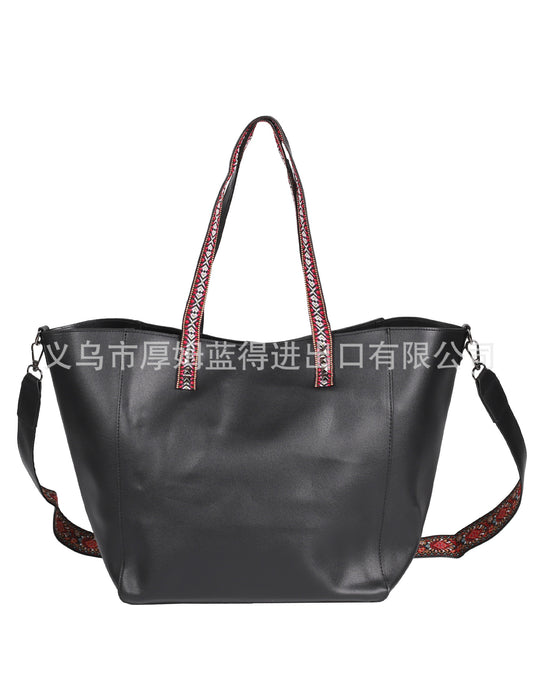 Wholesale Shoulder Bag Canvas Vintage Print Large Capacity Tote Bag Diagonal MOQ≥3 JDC-SD-HMLD003