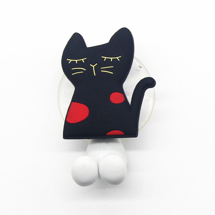 Wholesale Toothbrush Holder PVC Cute Cartoon Kitten Punch Free MOQ≥2 (S) JDC-THR-ZhiL001