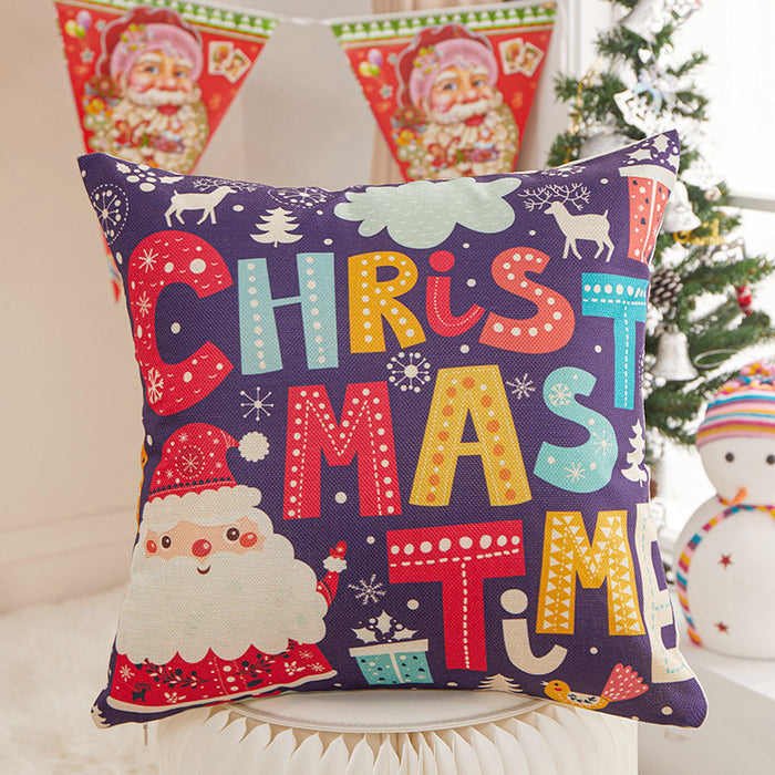 Wholesale Pillowcase Polyester Heat Transfer Christmas Cartoon Printing JDC-PW-RRL001