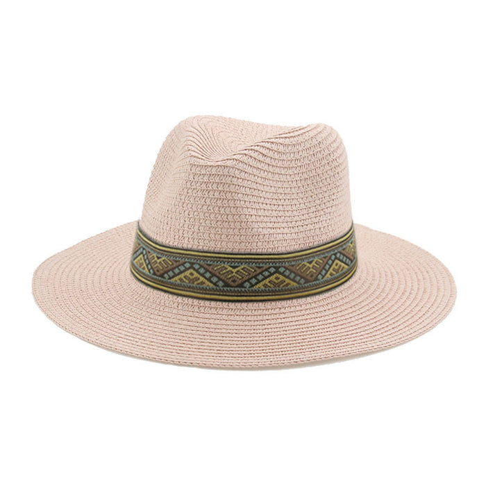 Jewelry WholesaleWholesale Paper Straw Hat Summer Men's Top Hat JDC-FH-Guanchuan014 Fashionhat 冠川 %variant_option1% %variant_option2% %variant_option3%  Factory Price JoyasDeChina Joyas De China