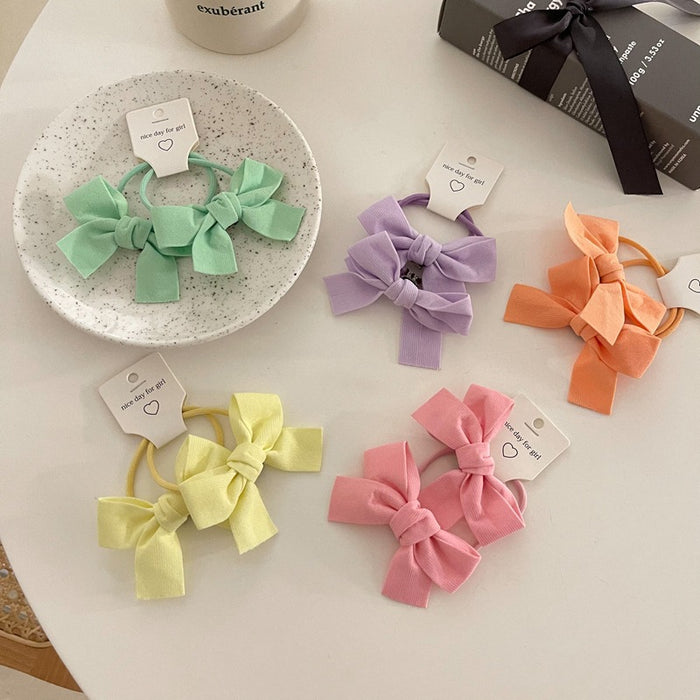 Wholesale Hair Scrunchies Fabric Color 2pcs/bag JDC-HS-YJM004