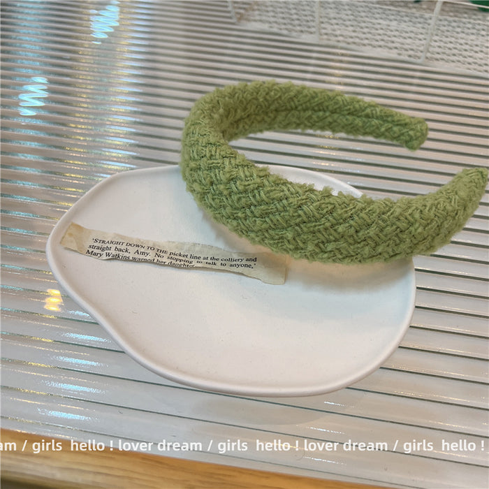 Wholesale green headband high-quality fabric all-match hair accessories  MOQ≥2 JDC-HD-Loufu001