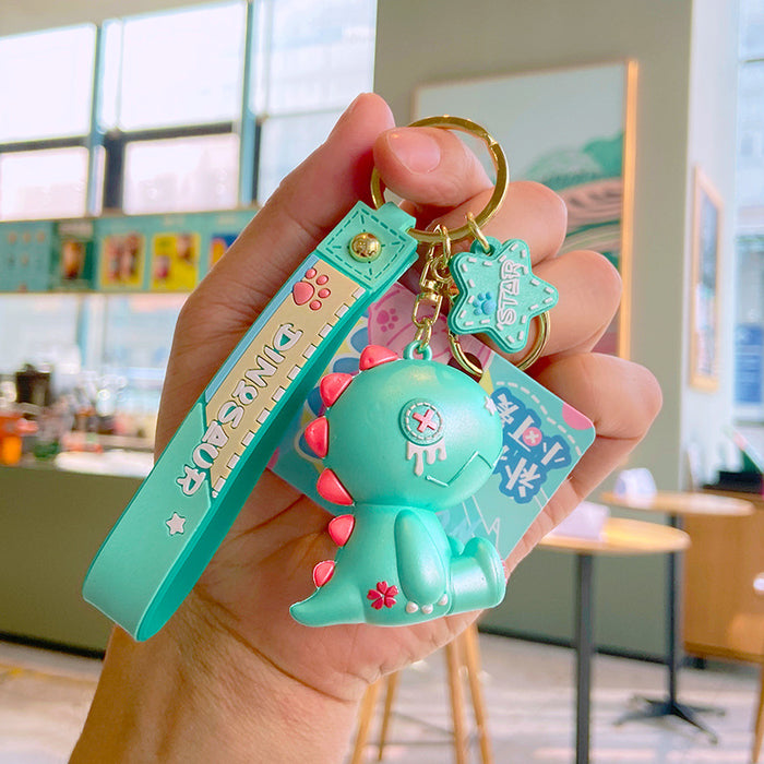 Wholesale Keychains For Backpacks cute dinosaur key chain pendant car key pendant cartoon doll MOQ≥2 JDC-KC-YDao025