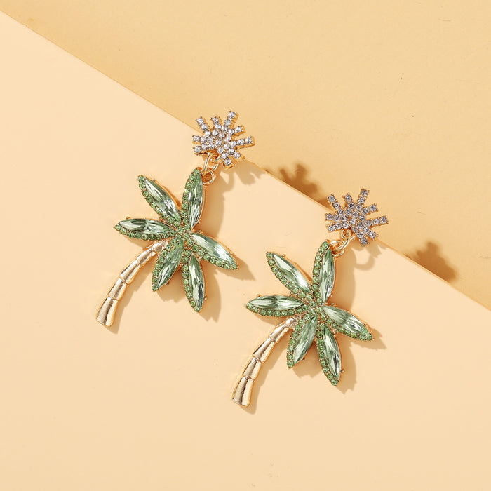 Wholesale Earrings Alloy Bohemian Diamond Coconut MOQ≥2 JDC-ES-JUYAO007