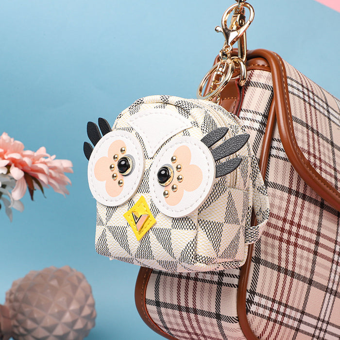 Wholesale Keychains PU Leather Owl Coin Purse MOQ≥5 JDC-KC-XingY004