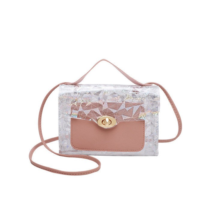 Wholesale PU Transparent Sequin Jelly Shoulder Bag JDC-SD-Linshan006