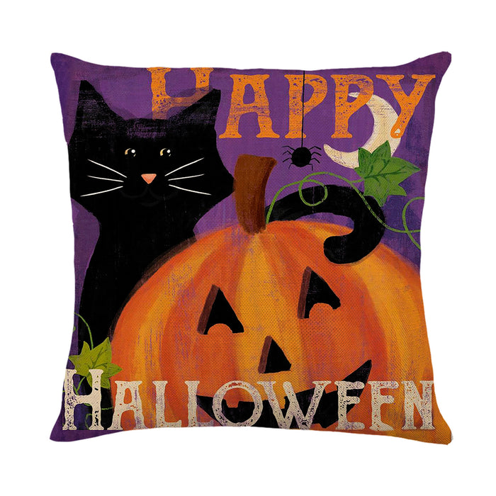 Wholesale Pillowcase Linen Print Halloween Without Pillow MOQ≥2 JDC-PW-LMJ002