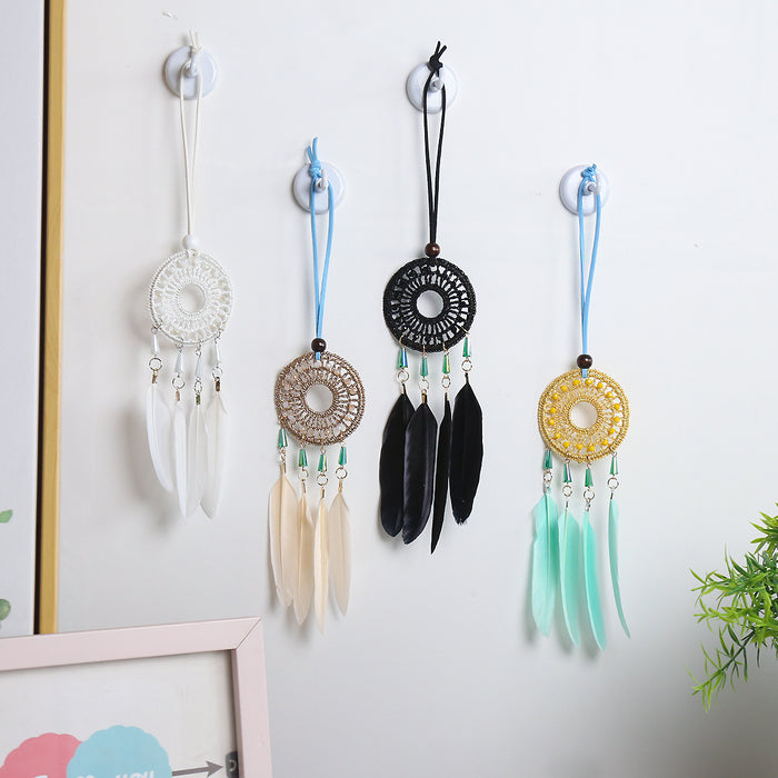 Wholesale Iron Feather Dreamcatcher Car Hanging MOQ≥2 JDC-DC-BGM003