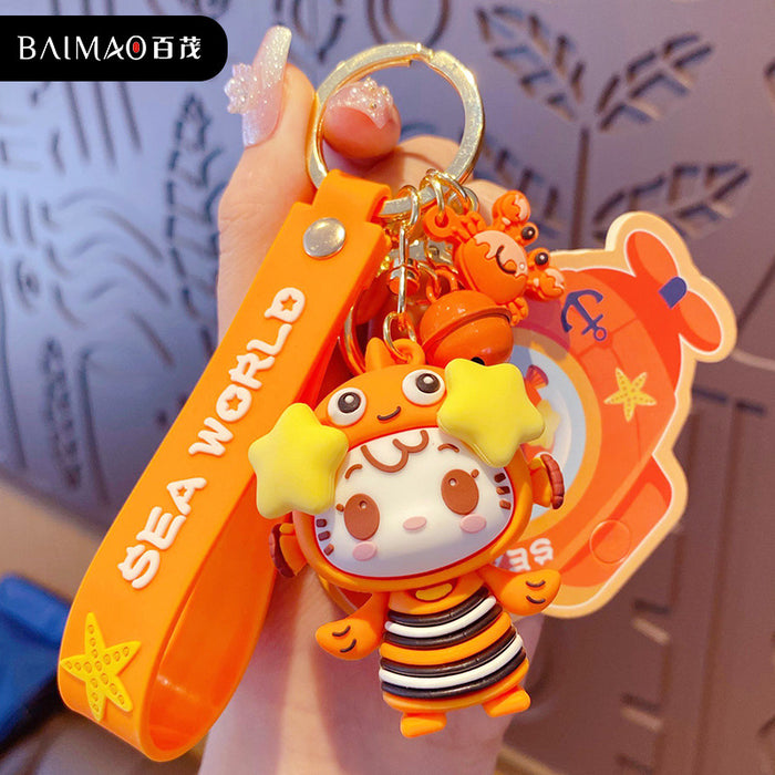 Wholesale Keychains Hardware PVC Cartoon Cute MOQ≥2 JDC-KC-BaiM054