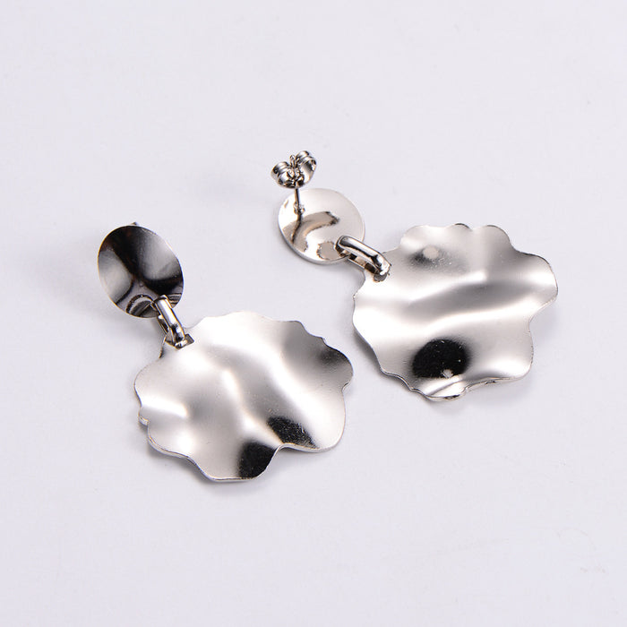 Wholesale Earrings Stainless Steel Exaggerated Large Flower Clusters MOQ≥3 JDC-ES-PREMAIMI002