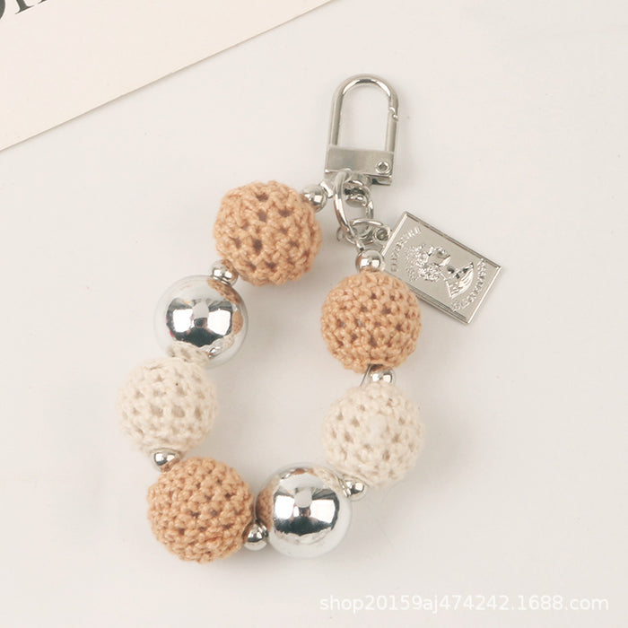 Wholesale Keychain Metal Cute Wool Ball Beads MOQ≥2 JDC-KC-YiHan033