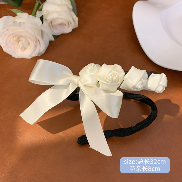 Wholesale French Satin Stereo Camellia Hair Clip MOQ≥4 JDC-HC-HaoF003