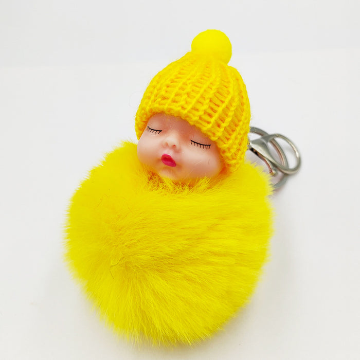 Jewelry WholesaleWholesale imitation otter rabbit hair sleep doll keychain JDC-KC-QiShi007 Keychains 奇释 %variant_option1% %variant_option2% %variant_option3%  Factory Price JoyasDeChina Joyas De China