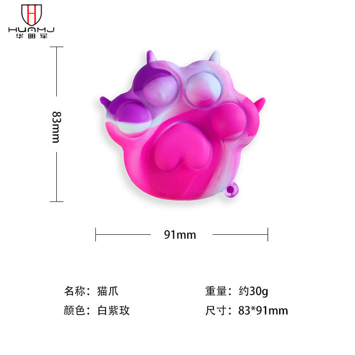 Jewelry WholesaleWholesale 3D decompression ball cat's claw mushroom silicone decompression finger bubble le toys MOQ≥2 JDC-FT-HMJ013 fidgets toy 华明军 %variant_option1% %variant_option2% %variant_option3%  Factory Price JoyasDeChina Joyas De China