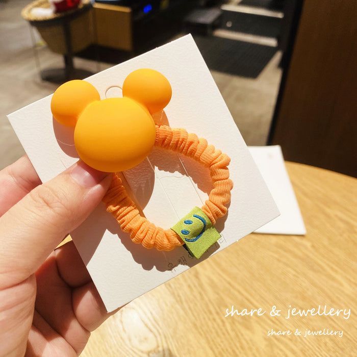 Jewelry WholesaleWholesale candy color smiley face fold leather band (F) JDC-HS-QianY002 Hair Scrunchies 茜月 %variant_option1% %variant_option2% %variant_option3%  Factory Price JoyasDeChina Joyas De China