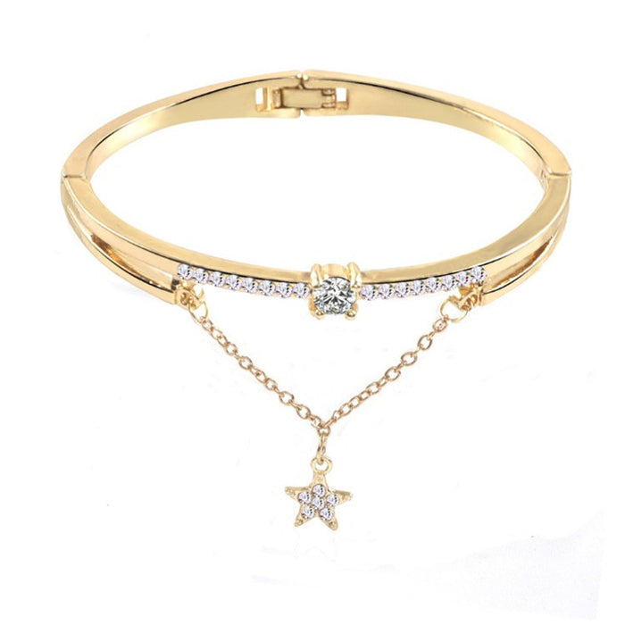 Wholesale Yunjin Five-pointed Star Diamond Fashion Crystal Bracelet JDC-BT-YunJ002