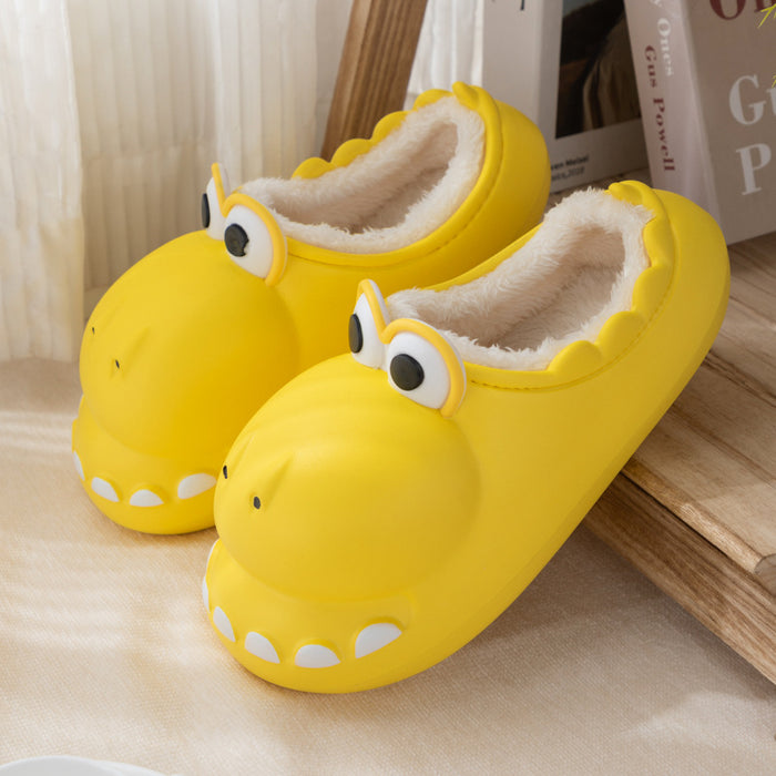 Wholesale Winter Cute Little Dinosaur Cotton EVA Non-slip Slippers JDC-SP-RLY001