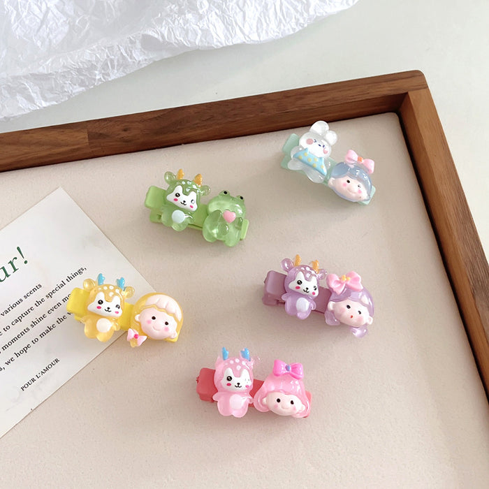 Wholesale plastic cute cartoon kids hair clip JDC-HC-RXi016