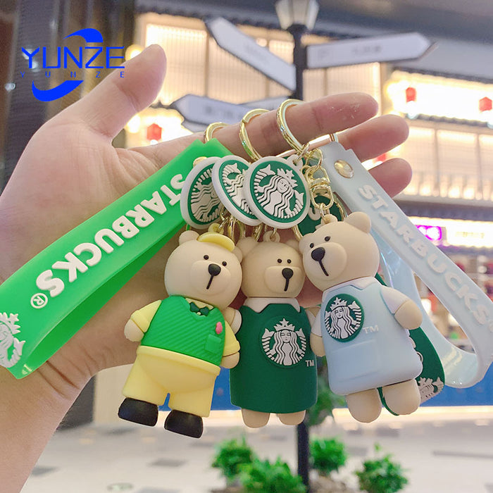 Wholesale Cartoon PVC Cute Bear Keychain (F) JDC-KC-YunZ001