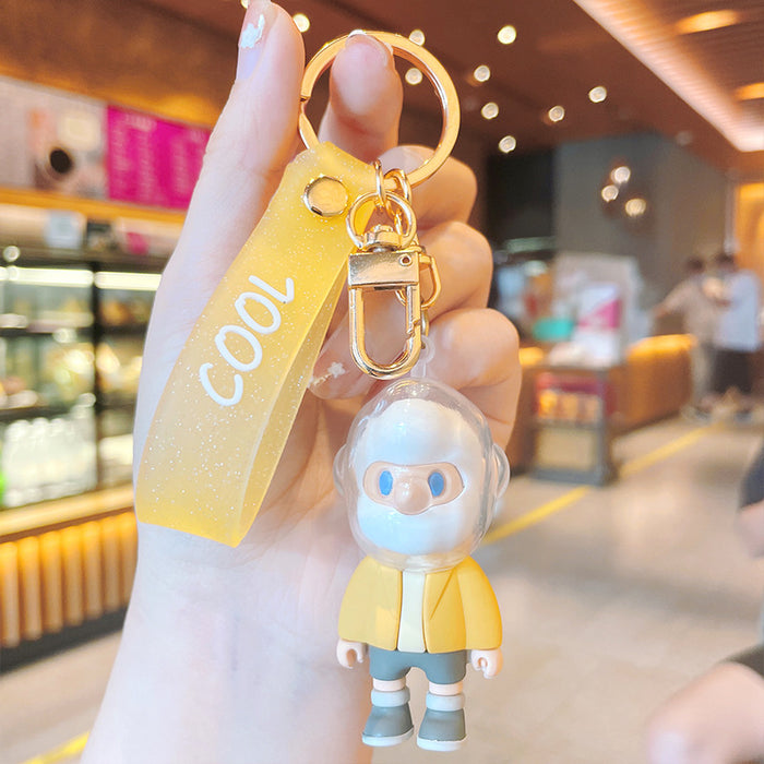 Wholesale boyfriend force boyfriend tide play cute personality three-dimensional couple keychain JDC-KC-LeZ012