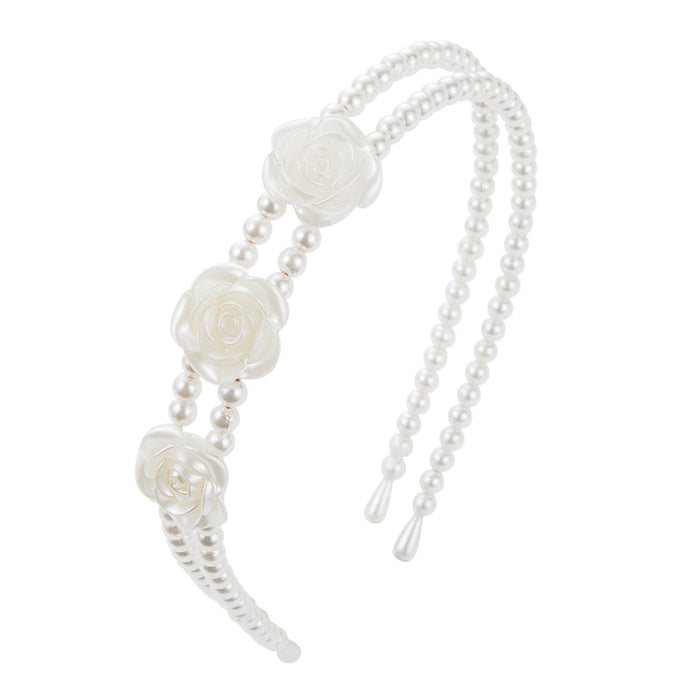 Jewelry WholesaleWholesale first love wind retro rose pearl double layer Headband JDC-HD-HEM002 Headband 和鸣 %variant_option1% %variant_option2% %variant_option3%  Factory Price JoyasDeChina Joyas De China