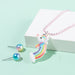 Jewelry WholesaleWholesale Fun Rainbow Kids Jewelry Set Resin Necklace + Ear Pins  MOQ≥3 JDC-ES- XLH008 Earrings 小螺号 %variant_option1% %variant_option2% %variant_option3%  Factory Price JoyasDeChina Joyas De China