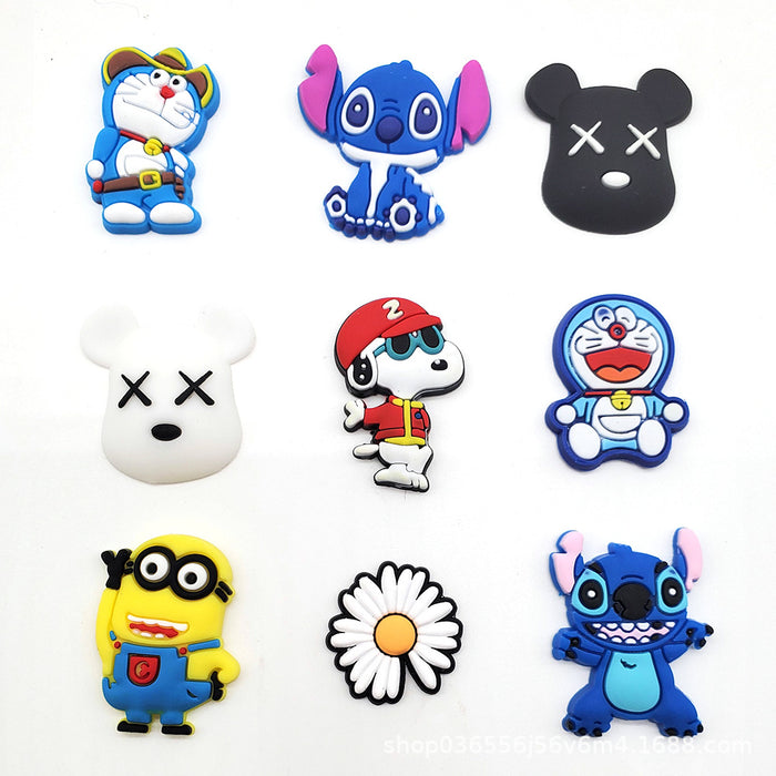 Wholesale set of 9 Cartoon Cute PVC DIY Accessories Croc Charms (M) MOQ≥3 JDC-CCS-WanX024