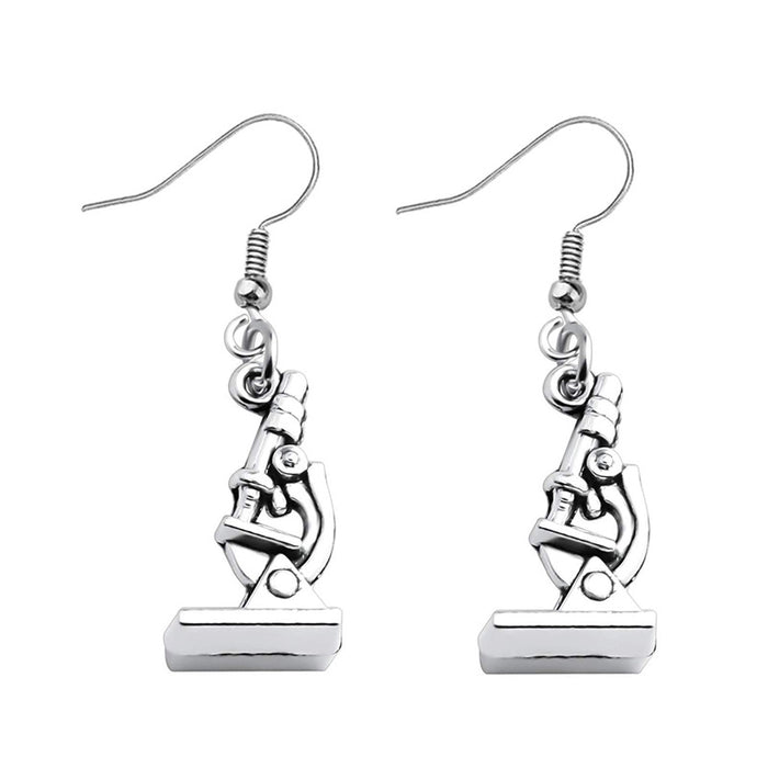 Wholesale Earrings Alloy Teacher's Day Gift Creative Microscope Molecular Gene JDC-ES-DYCh001