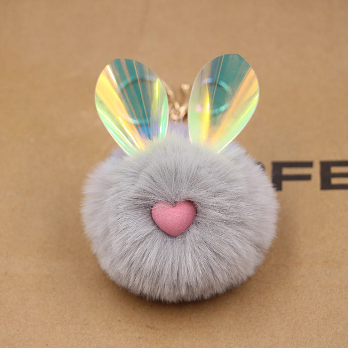 Jewelry WholesaleWholesale color color change ear rabbit hairball keychain JDC-KC-Zuge052 Keychains 祖格 %variant_option1% %variant_option2% %variant_option3%  Factory Price JoyasDeChina Joyas De China