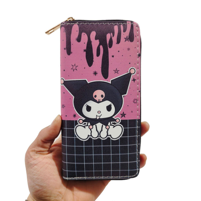 Wholesale Cartoon Little Devil PU Long Zipper Wallet MOQ≥3 JDC-WT-Dengxin005