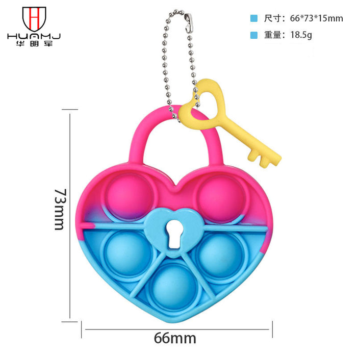 Jewelry WholesaleWholesale kids educational toy silicone decompression press le finger bubble keychain MOQ≥2 JDC-FT-HMJ022 fidgets toy 华明军 %variant_option1% %variant_option2% %variant_option3%  Factory Price JoyasDeChina Joyas De China