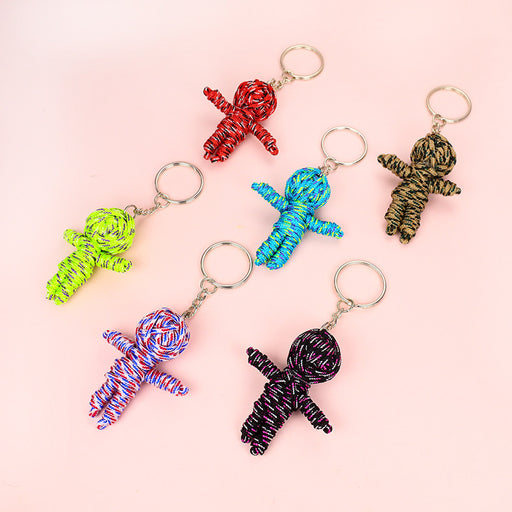 Jewelry WholesaleWholesale hand woven rope small mummy keychain MOQ≥10 JDC-KC-yongz003 Keychains 永泽 %variant_option1% %variant_option2% %variant_option3%  Factory Price JoyasDeChina Joyas De China