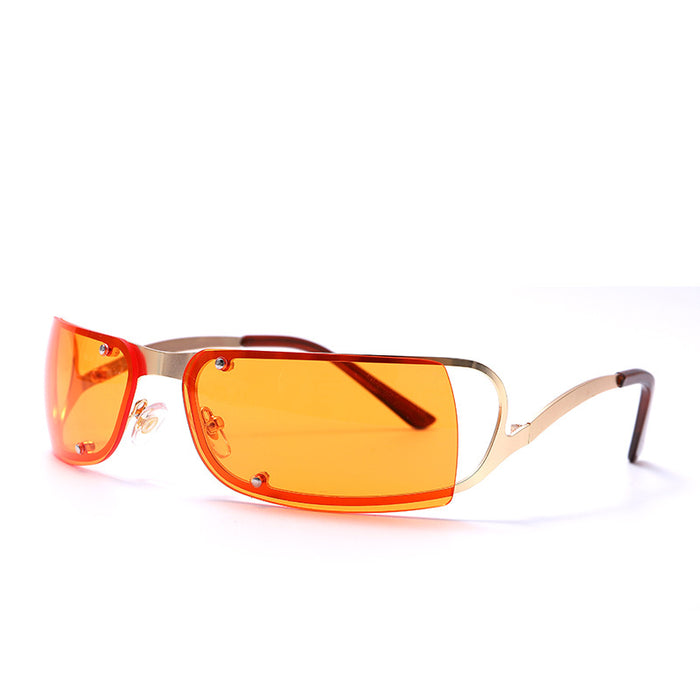 Wholesale Sunglasses PC Small Frame Frameless Cut Edge Oval JDC-SG-GuY001