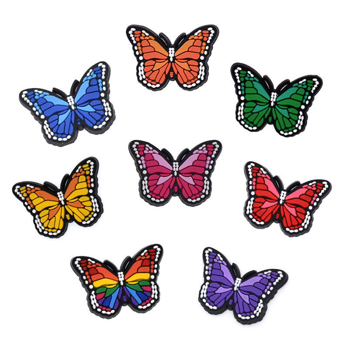 Wholesale Random 100pcs Butterfly PVC DIY Accessories Croc Charms JDC-CCS-RYY019