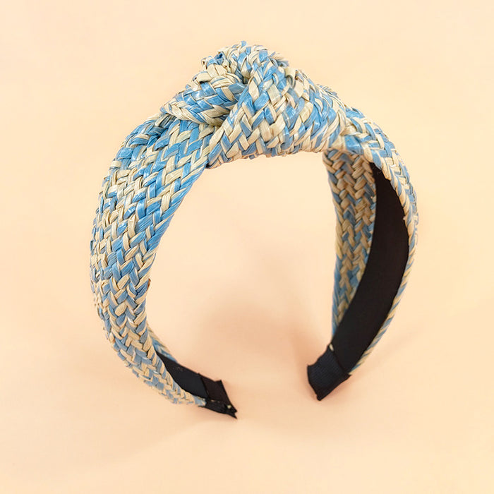 Wholesale raffia knotted headband boho JDC-HD-O117