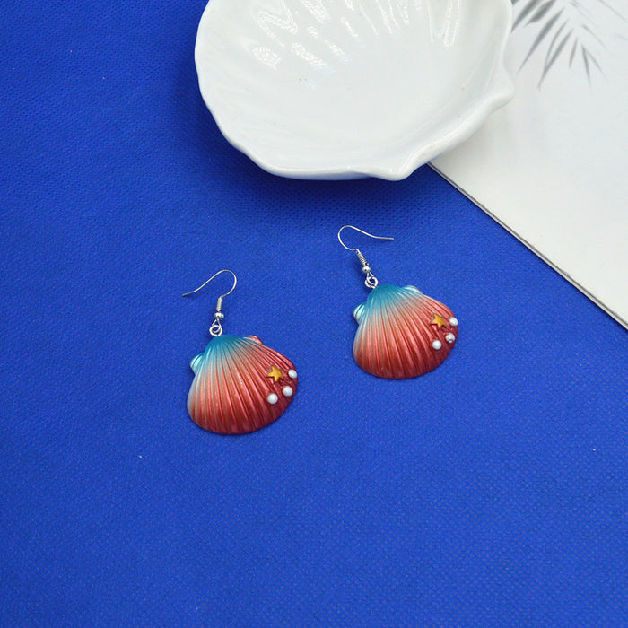 Jewelry WholesaleWholesale Color Simulation Shell Metal Resin Earrings JDC-ES-XNuo009 Earrings 协诺 %variant_option1% %variant_option2% %variant_option3%  Factory Price JoyasDeChina Joyas De China