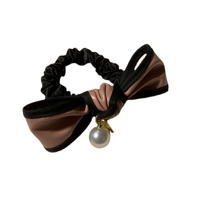 Jewelry WholesaleWholesale Faux Leather Bow Knot Hair Scrunchies JDC-HS-SJ002 Hair Scrunchies 尚捷 %variant_option1% %variant_option2% %variant_option3%  Factory Price JoyasDeChina Joyas De China