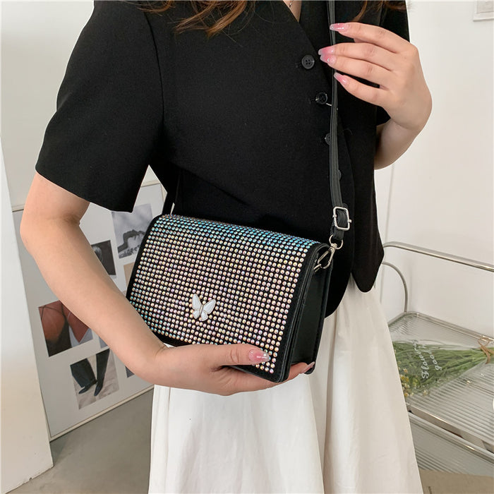 Wholesale PU Belt Diamond Gentle Tie Shoulder Bag MOQ≥3 JDC-SD-HZD035