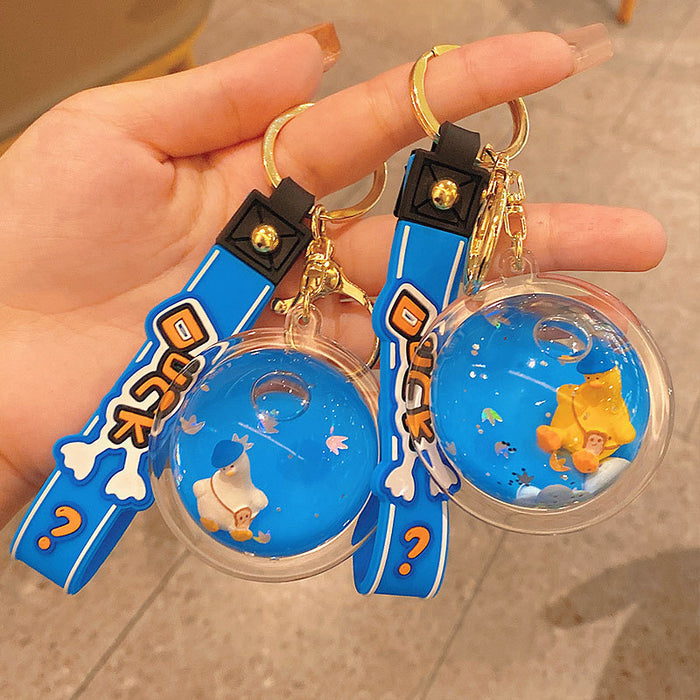 Wholesale Keychains Acrylic Tilt Duck Cute Cartoon JDC-KC-ZHongC006