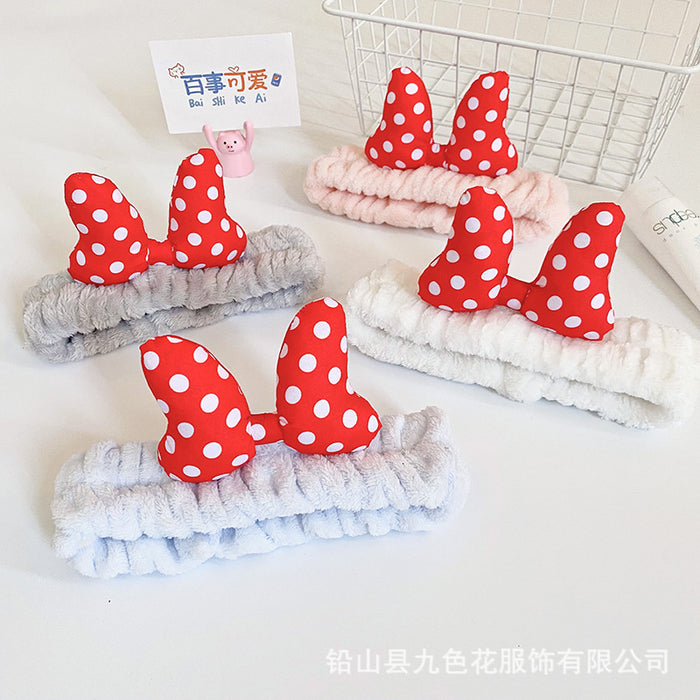 Wholesale Cartoon Cute Polka Dot Oversized Butterfly End Hairband JDC-HD-JSH002