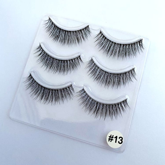 Jewelry WholesaleWholesale 3D transparent cross-sectional stem false eyelashes 3 pairs JDC-EY-YEZ003 Eyelashes 雅尔姿 %variant_option1% %variant_option2% %variant_option3%  Factory Price JoyasDeChina Joyas De China