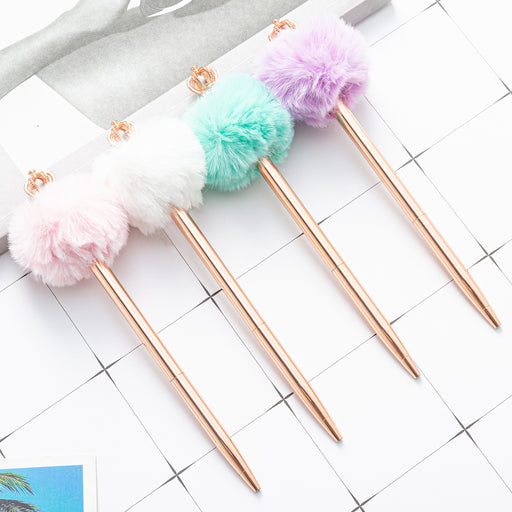 Jewelry WholesaleWholesale crown metal ball hair ball pen JDC-BP-Huah001 Ballpoint Pen 华豪 %variant_option1% %variant_option2% %variant_option3%  Factory Price JoyasDeChina Joyas De China